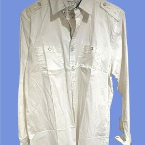 Men's White Button-Up Jacket